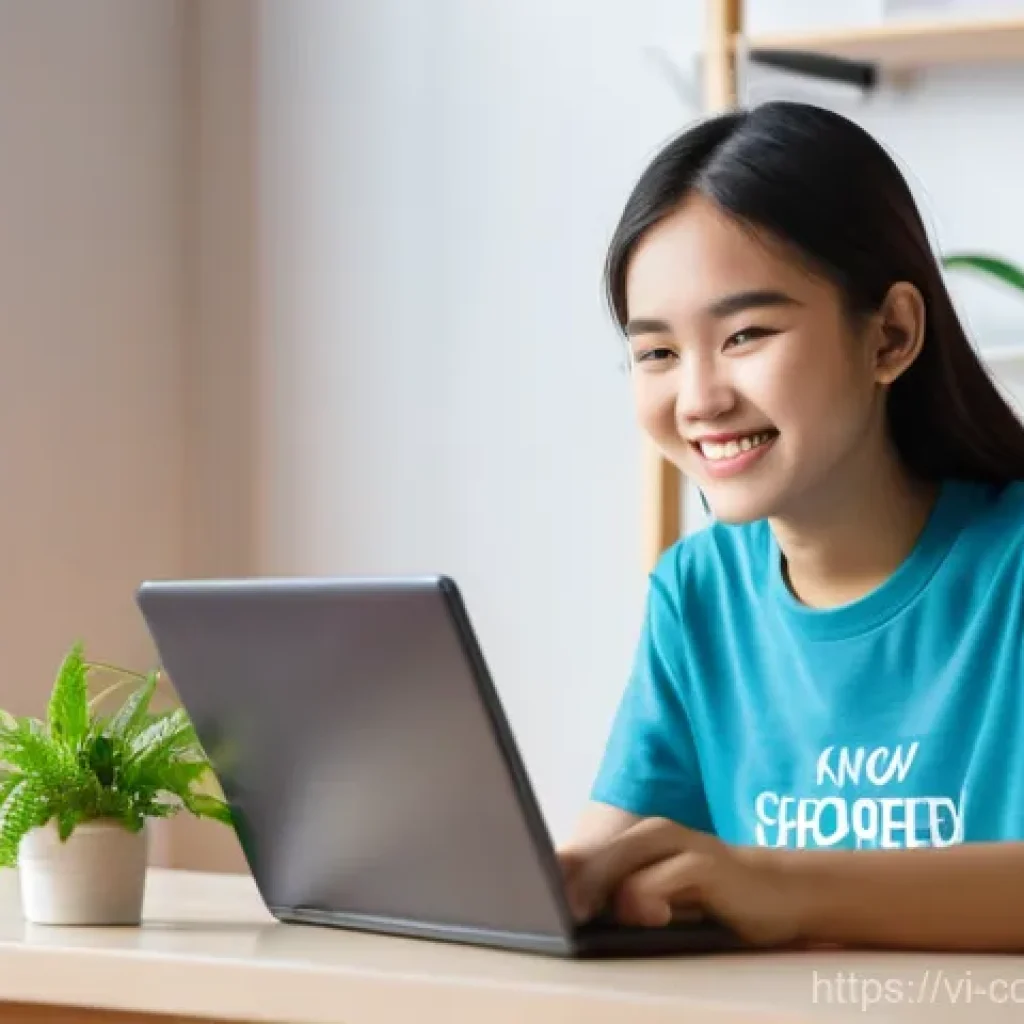 소비자 피해 예방 캠페인 성공 사례 - **Prompt 1: Empowered Teenager Learning Online Consumer Rights**
    "A vibrant, cheerful Vietnamese...