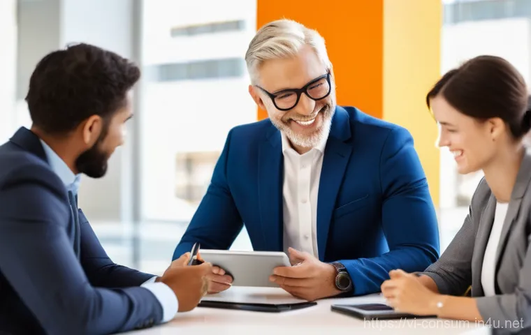 소비자중심 경영과 디지털 혁신의 연계 전략 연구와 분석 - **Prompt 1: Customer-Centric Empathy in Action**
"A diverse group of customers, including men an...