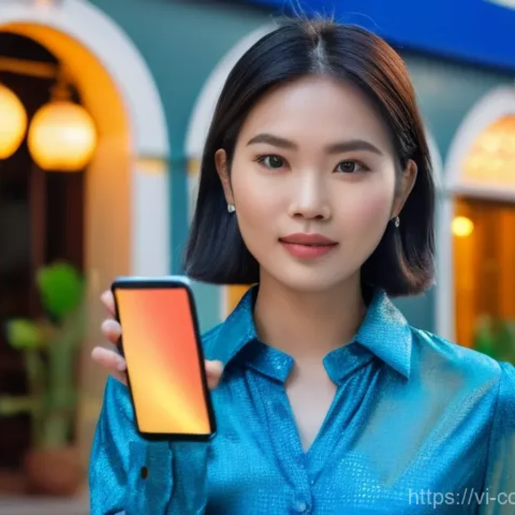 소비자 보호와 관련된 주요 연구 논문과 사례 연구와 분석 - **Prompt:** A vibrant, eye-level shot of a confident Vietnamese woman in her late 20s, dressed in sm...