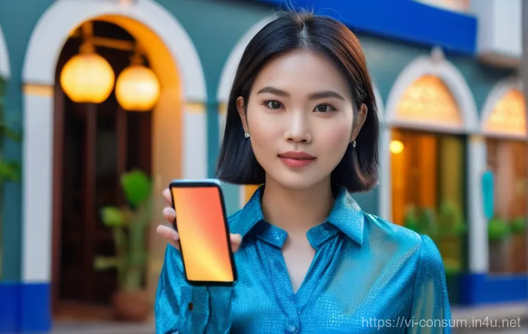 소비자 보호와 관련된 주요 연구 논문과 사례 연구와 분석 - **Prompt:** A vibrant, eye-level shot of a confident Vietnamese woman in her late 20s, dressed in sm...