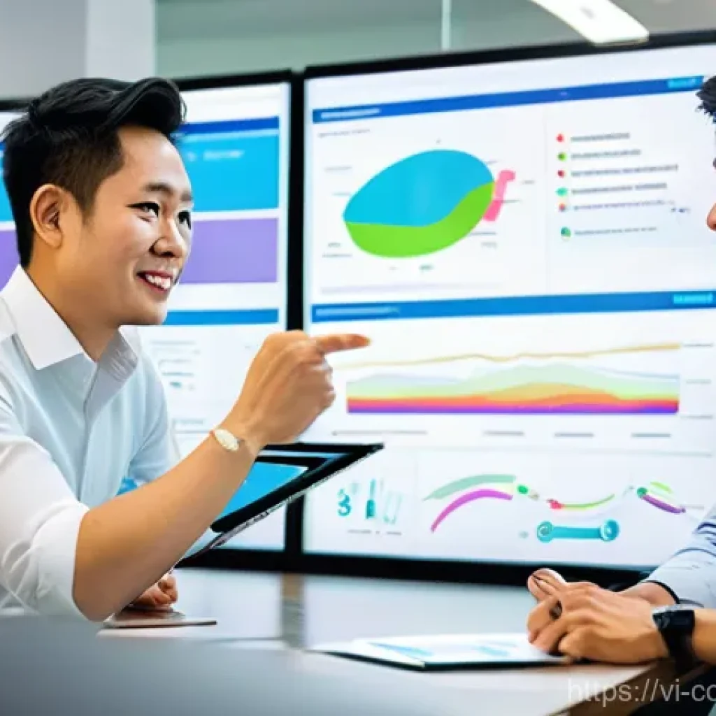 소비자 행동 데이터를 활용한 신제품 개발 - **Prompt 1: Analyzing Vietnamese Customer Data for Insights**
A vibrant, sunlit office space in ...