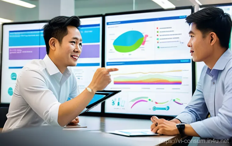 소비자 행동 데이터를 활용한 신제품 개발 - **Prompt 1: Analyzing Vietnamese Customer Data for Insights**
A vibrant, sunlit office space in ...