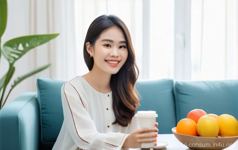 소비자 행동 데이터 분석 방법 - **Prompt:** A young Vietnamese woman, in her mid-20s, with a warm smile, comfortably seated in a mod...