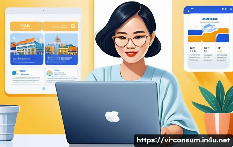 소비자 보호법 사례별 적용 방법 - A vibrant, dynamic illustration depicting a modern Vietnamese woman in her late 20s, dressed in styl...