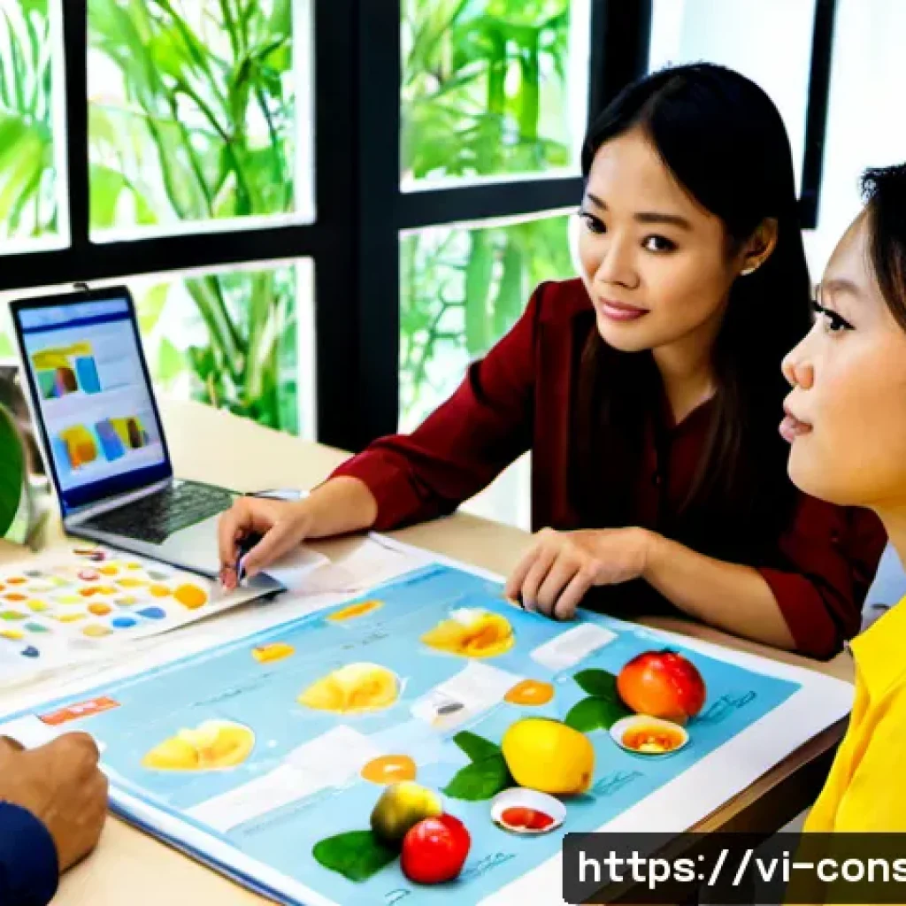 소비자중심 경영 사례와 성공적인 시장 전략 연구와 분석 - Photorealistic Vietnam consumer research workshop in a modern Ho Chi Minh City office, diverse Vietn...