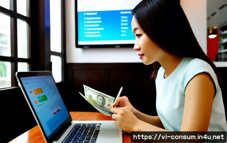 Home 17 소비자 행동 분석 툴 활용법 - Photorealistic Vietnamese small business owner in a bright modern Hanoi café, studying consumer beha...